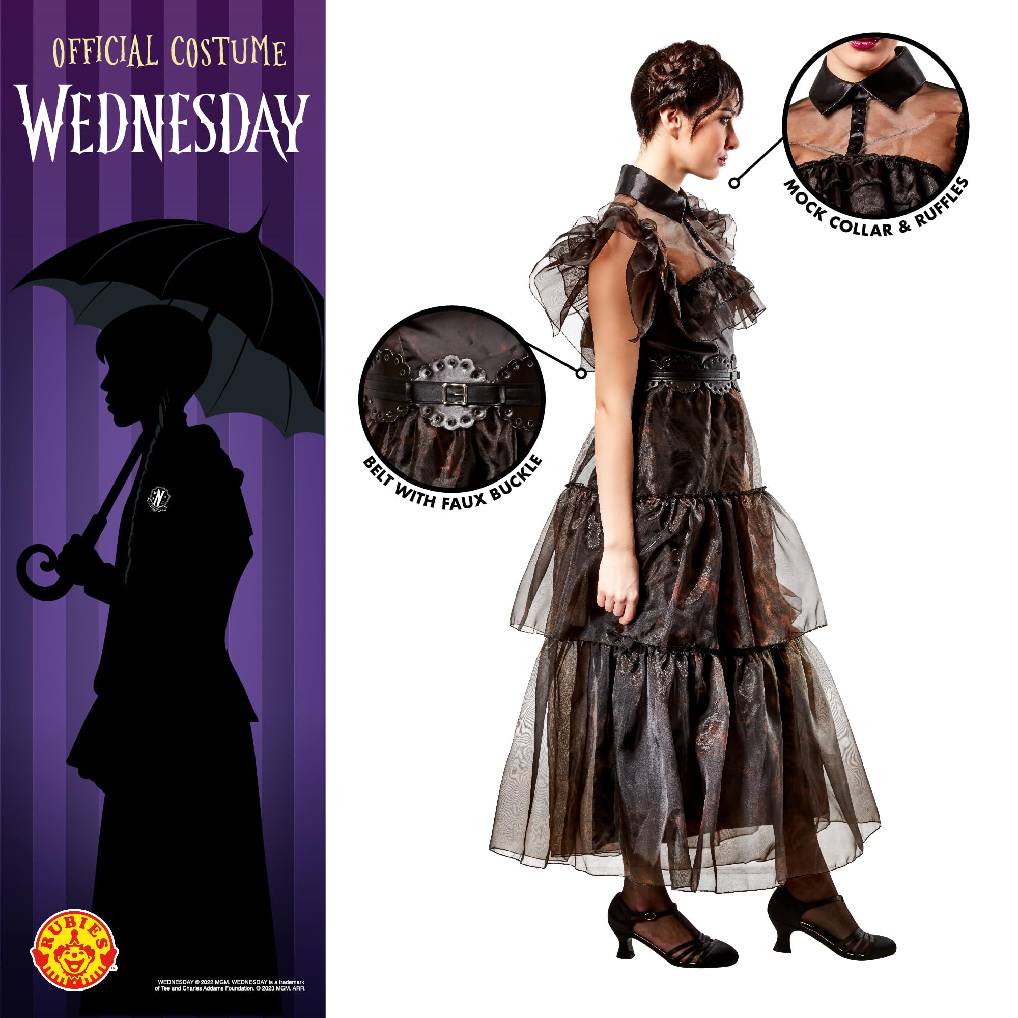 Rubie's Women's Wednesday Rave 'n Dance Costume Dress - Image 3